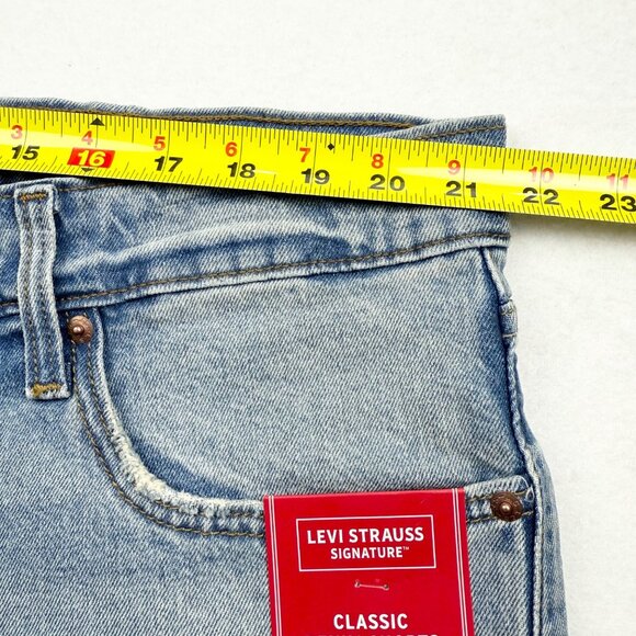 Levi Strauss Signature Men's Comfort Flex Blue Denim Shorts Sz 42 Inseam 10" NWT - Picture 9 of 14